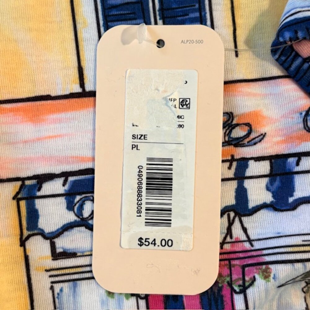 Allison Daley Womens PL Jersey Knit Pullover 3/4 Sleeve Top Cafe Amor Print NWT - Picture 10 of 12